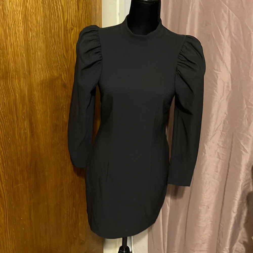 Zara NWT long puffed sleeve mini dress,sz.S - Picture 1 of 5